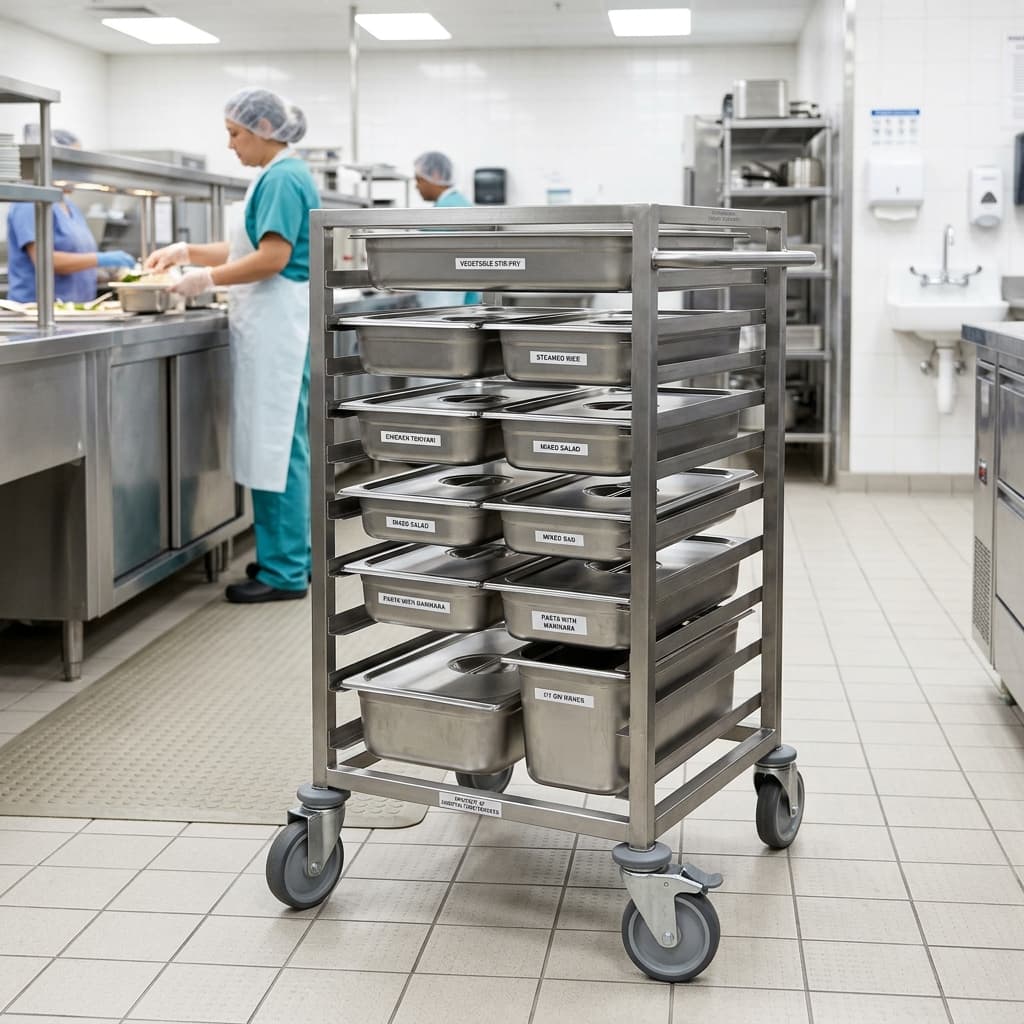 Carrinho de Alimento em Aço Inox