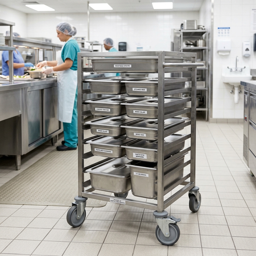 Carrinho de Alimento em Aço Inox